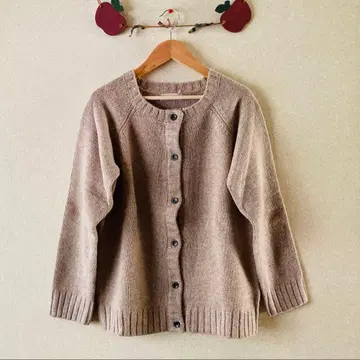 택 포함 새상품 사만사 모스모스 울 가디건 브라운