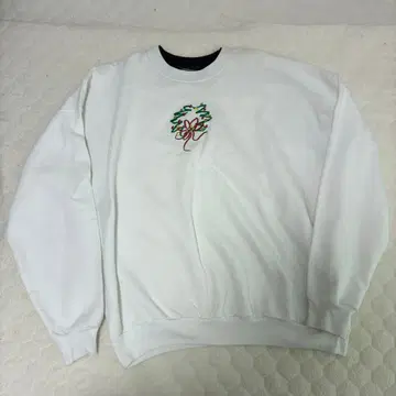 [ 하나뿐인 상품 ] Hanes 빈티지 맨투맨 화이트 크리스마스 모티브