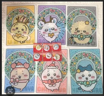 치이카와 세븐일레븐 클리어 파일 6종 캔 배지 6종 풀세트