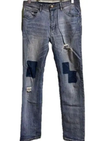 레어! 넘버나인 DENIM 음표 자수 패치 데님 하의 팬츠