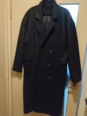 Dazy 더블 브레스트 울 혼방 롱 코트