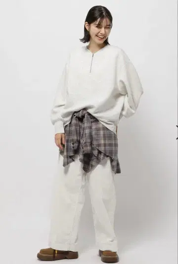 niko and - 2WAY 체크 뷔스티에 스커트