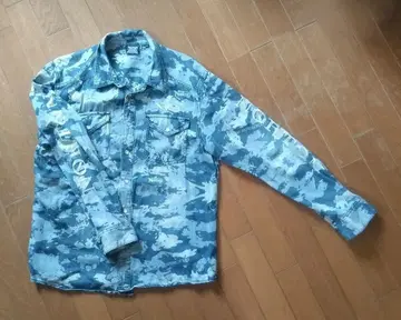 Norton 카모플라쥬 데님 셔츠 X-LARGE