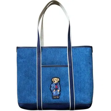 새상품 폴로 랄프로렌 폴로베어 토트백 데님