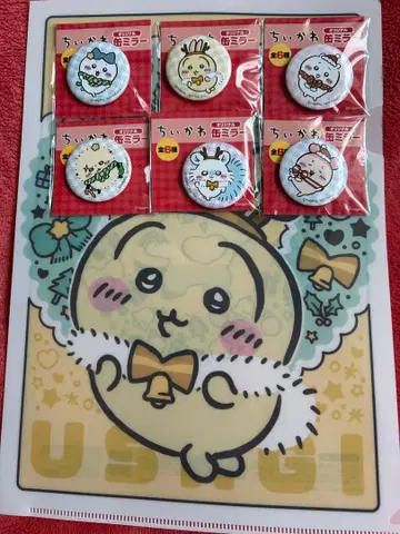 치이카와 세븐일레븐 캔 거울 6개 클리어 파일 1개