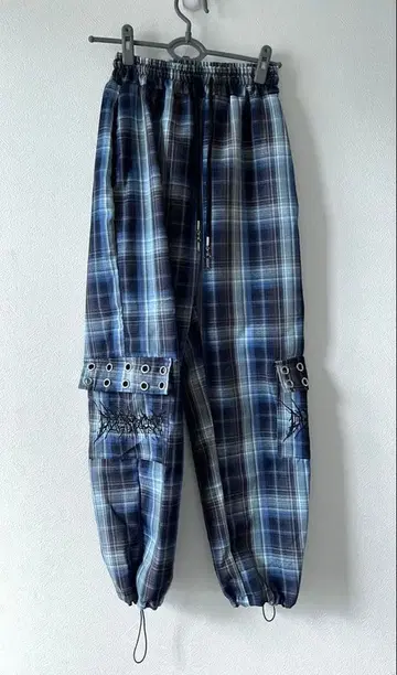 [ VOLCAN&APHRODITE ] 반지 x 체인 체크 팬츠 BLUE