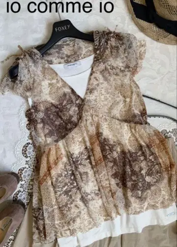io comme io 꽃무늬 슬리브리스 상의 M