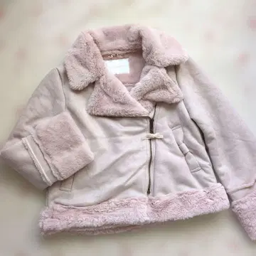 리즈리사 히메 스타일 히메 갸루 복슬복슬 무스탕 자켓