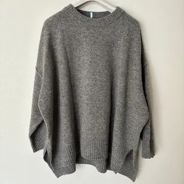 mizuiroind 오버 사이즈 스웨터 니트 울 그레이