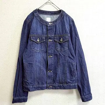 드레스킵 데님 자켓 면 혼방 L 상의 겉옷 겉옷 크루넥