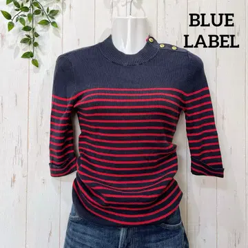 BLUE LABEL CRESTBRIDGE 보더 골드 버튼 티셔츠