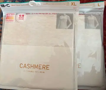 유니클로 히트텍 캐시미어 블렌드 크루 t 2종 [ XL, L ]