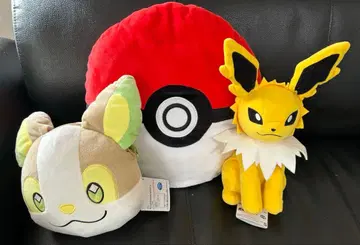 포켓몬 봉제 인형 원시인 썬더 몬스터볼 세트