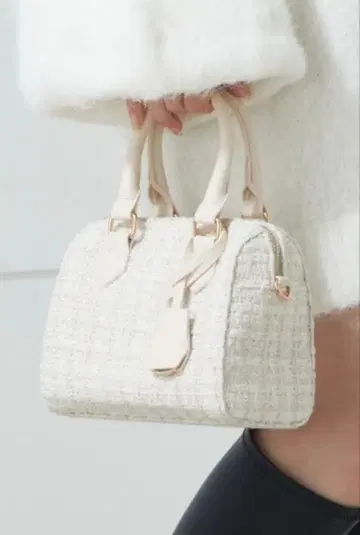 [미사용] chico 트위드 미니 보스턴 백