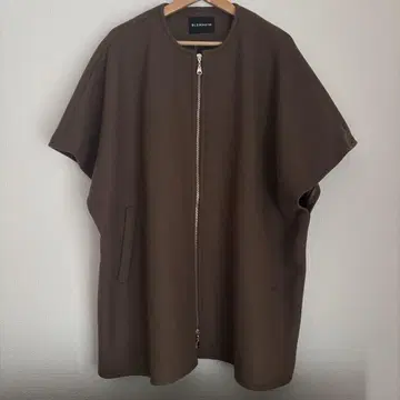 블레넘 blenheim 멜톤 케이프 코트 캐시미어 혼방 브라운