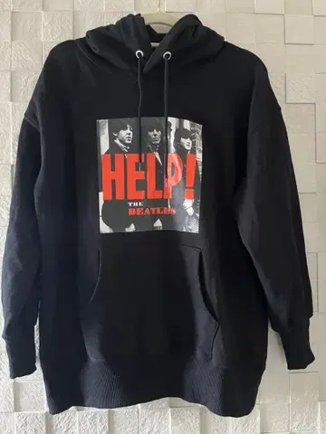 HELP! THE BEATLES 후드 맨투맨 블랙