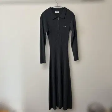 스나이델 라코스테 콜라보 폴로 니트 원피스 그레이