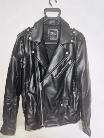 [새상품급] ZARA 인조 가죽 더블 라이더 자켓