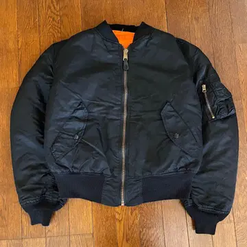 90s ALPHA MA-1 블랙 M 플라이트 자켓 알파