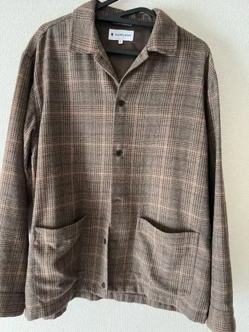 브라운 계열 플란넬 셔츠 L 사이즈