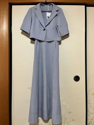 블루 그레이 원피스