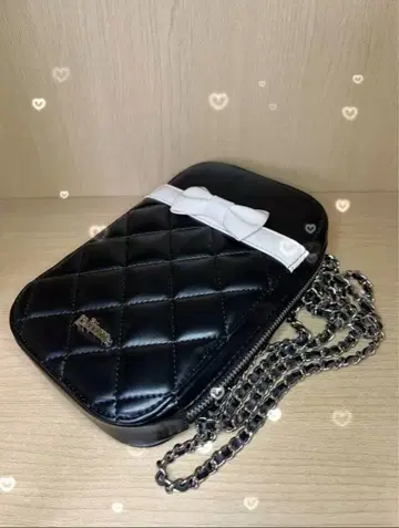 pium 프론트 리본 퀼팅 폰 홀더