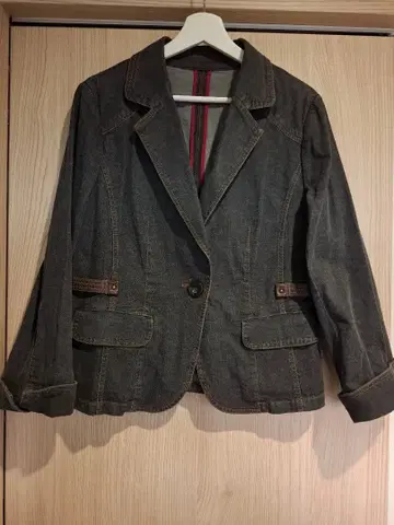 레리안 다크 그레이 데님 자켓 블레이저