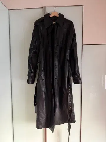 rokh H&M 콜라보 가죽 트렌치코트 S