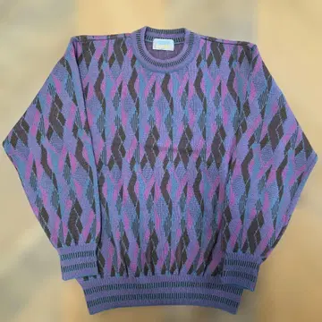 컨디션 최상 Aquascutum 다이아몬드 패턴 스웨터 L y52