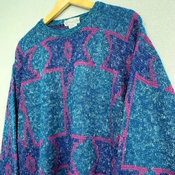 80~90년대 이탈리아제 기하학 패턴 니트