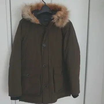 RAGEBLUE 올리브색 퍼(fur) 후드 아우터