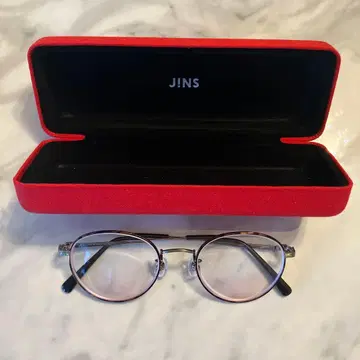 [ 미사용 새상품 ] JINS 티크 컬러 렌즈 핑크