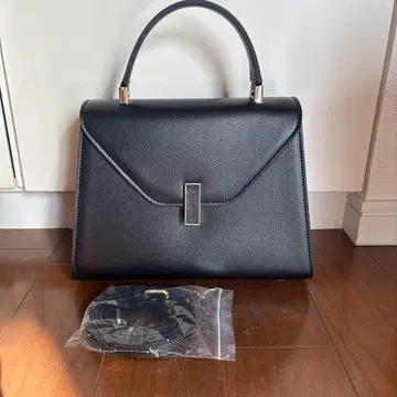 핸드백 블랙 골드 금장 장식 천연 가죽 원 핸들 2way 포멀