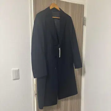 울 캐시미어 체스터 코트 M 사이즈 네이비