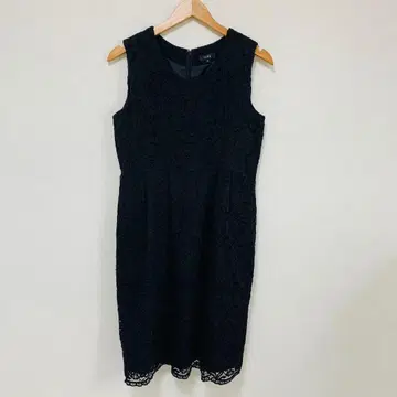 새상품급 GIRL 블랙 레이스 슬리브리스 원피스 L 포멀