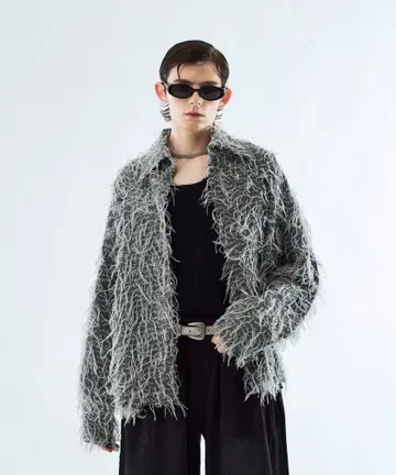 seyto 사이즈 2 / 바이컬러 프린지 셔츠