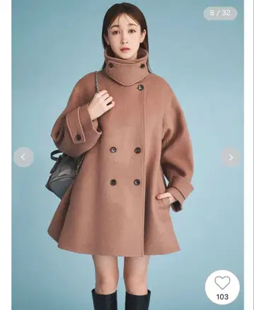 CELFORD A라인 울 미들 코트 택 포함