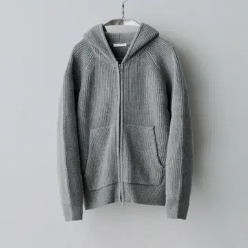 AZE KNIT CROPPED HOODIE