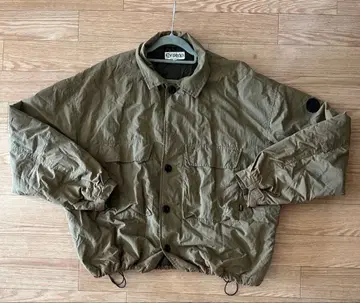 에비센 스케이트보드 나일론 패딩 자켓 짧은 기장 베이지