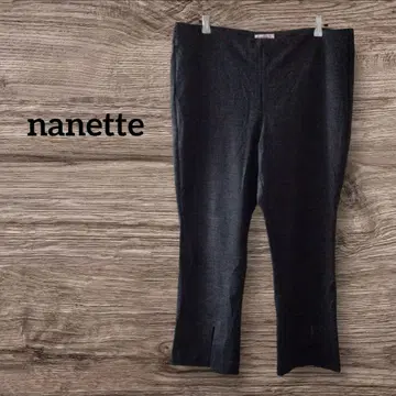 1점 한정 nanette [ XL ] 다크 그레이 슬릿 팬츠 빅 사이즈
