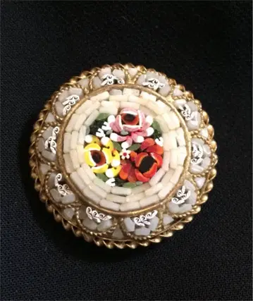 마이크로 유리 이탈리아 기념품 브로치 로만 유리