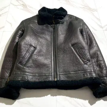 [새상품급] US AMMY B-3 양가죽 플라이트 자켓 보아 블랙 LL