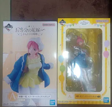 제일복권 5등분의 신부 A상 나카노 이치카 피규어 2개