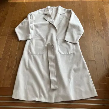 베이지 롱 코트 M-L 사이즈