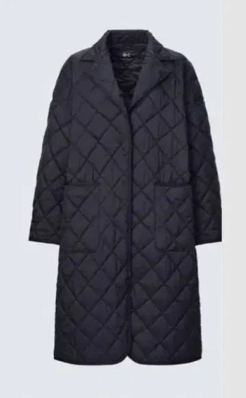 UNIQLO 퍼프 테크 오버 사이즈 코트 M 블랙