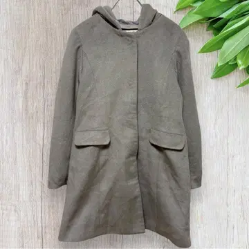 PAGEBOY 코트 L 롱 기장 A라인 후드 2WAY 그레이