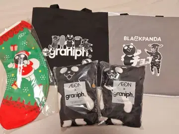 graniph x AEON 블랙 팬더 토트백 담요