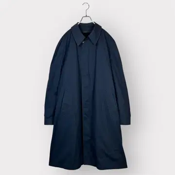 네이비 스텐카라 코트 코튼 혼합