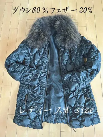 퍼 달린 블랙 다운 자켓 M 사이즈