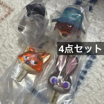 주토피아 아이스 캔디 참 & 패션 반지 4세트